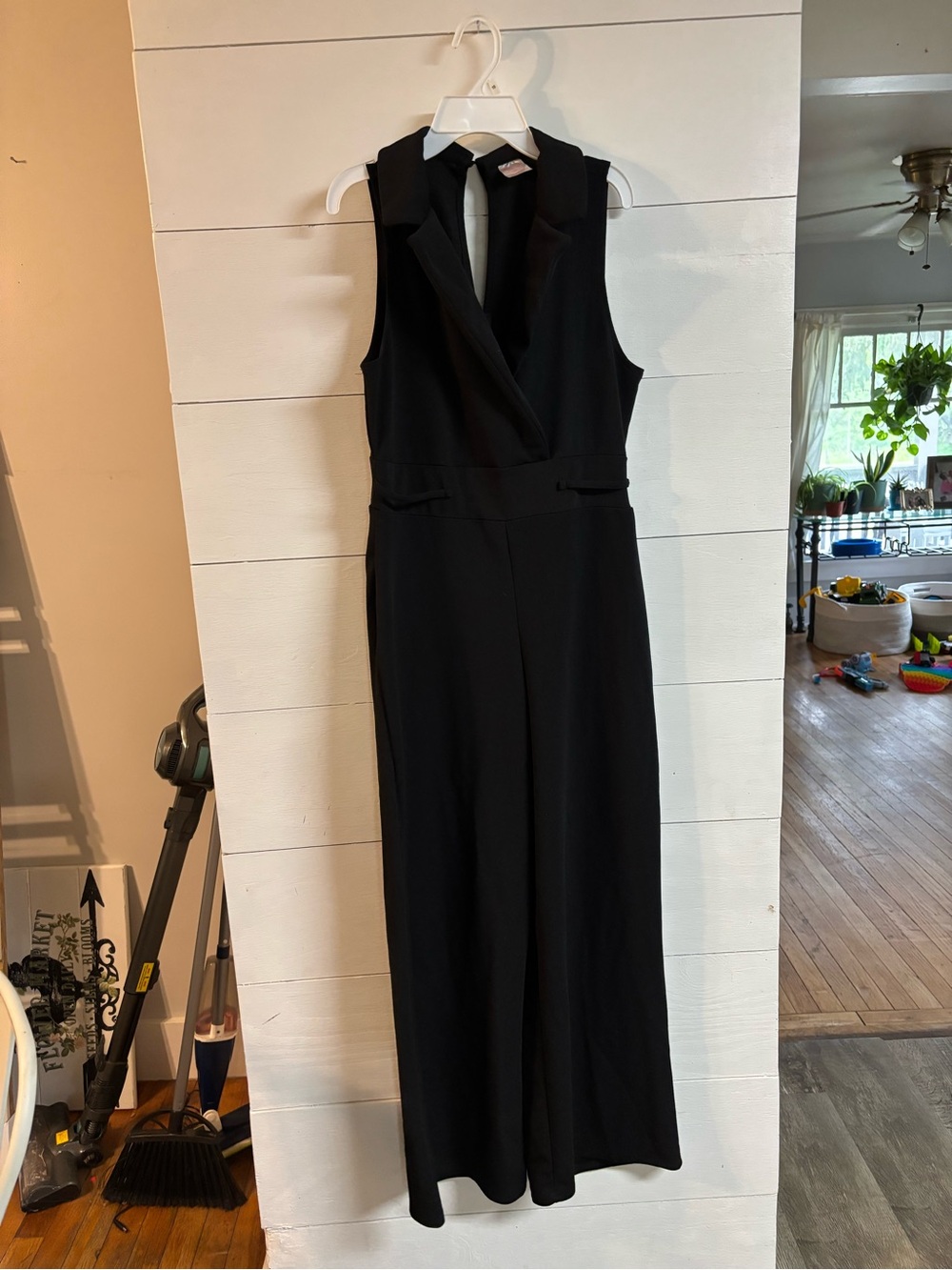 No Boundaries Black Sleeveless V-Neck Jumpsuit